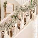 3 Pcs 6FT Christmas Garland Champagne Gold Glittered Artificial Magnolia Leaves for Mantle Christmas Tree Decorations Indoor Outdoor Hanging Garland Ornaments Garden Door Wall Window Stair Home Decor