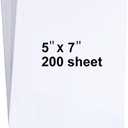 200 Pieces 5" x 7" White Cardstock, Heavyweight Cardstock Sheets Blank Invitation Paper Greeting Cards Printable, 74lb Cover 200 GSM/White