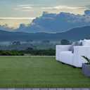 iCustomRug Indoor/Outdoor Turf Carpet & Rugs, Synthetic Grass in Lawn Green 12'X11' Low Pile Artificial Grass with Bound Pre-Finished Edges