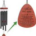 Memgift Memorial Wind Chime for Outside - Sympathy Gift for Loss of Loved One, Outdoor Keepsake in Memory of Family, Weather-Resistant Garden Decor