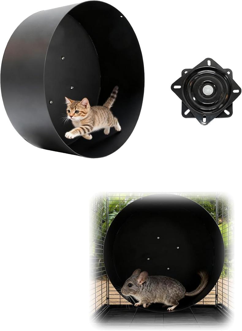 15" Silent Chinchilla Exercise Wheel, Large Pet Running Wheel Made of Alloy Material, Chinchilla Wheel Suitable for Pets of Similar Size Such As Chinchillas, Hamsters, and Squirrels