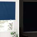 LazBlinds 100% Blackout Roller Shades, No Tools No Drill Cordless Blinds for Windows, Thermal Insulated UV Protection Privacy Window Shades for Bedroom (36''W x 72''H, Navy Blue)