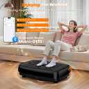 Vibration Plate Exercise Machine, Powerful Dual Motor Vibration Plate for Lymphatic Drainage & Speaker with Music, Magnetic Massage, Weight Loss & Full Body Workout, Resistance Bands,450 Lbs Capacity