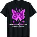 I Wear Purple Alzheimer's Awareness T-Shirt L