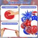 2 x 58pcs Red White Blue Balloons Fourth Of July Decorations 12 Inch 4th Of July Balloon for Independence Day Party Supplies Memorial Day Veterans Day Patriotic Theme Birthday Backdrop Decor Supplies