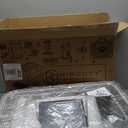 Stainless Steel Cat Litter Box with Lid, 180 Flip Top XL Enclosed Litter Box with Cat Pedal Step Stool & Scoop, Front Top Dual Entry Steel Extra Large Cats Litter Pan, Light Grey