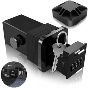 EOXHFNLC Hidden Trailer Storage Vault HS7000 Key Vault Durable and Weather-Resistant Hitch Lock Box for Keys and Cards, Secure Trailer Hitch Lock for Cars, Trucks, and SUVs