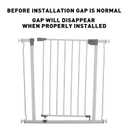 Dreambaby Liberty Walk Thru Baby Safety Gate Set - with 3.5inch Extension Panel - Fits 29.5-36.5inch Openings - Pressure Mounted Security Gates - White