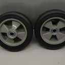 2 Pack 10 Inch Solid Rubber Replacement Wheels, Flat Free Hand Truck Tires with 5/8" Axle, Hand Truck Replacement Wheels for Cart, Wagons, Wheelbarrow, Dolly, Trolley, 330 lbs Max Load