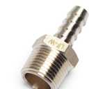 LTWFITTING LF Brass Barbed Fitting Coupler/Connector 5/16" Hose Barb x 3/8" Male NPT Fuel Gas Water (Pack of 5)