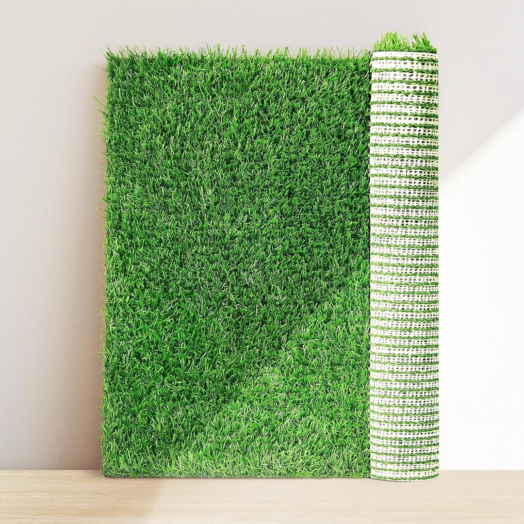 Artificial Dog Grass Pee Pad 39.4x 31.5 1 Pack - Professional Indoor Outdoor Potty Training Rug - Large Grass Turf Mat with Excellent Drainage - Pet Fake Grass Turf for Patio Lawn Decoration