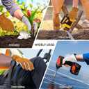 Leather Work Gloves Cowhide Gardening Glove for Wood Cutting/Garden/Construction/Driving for Men and Women 1 Pair(Large)