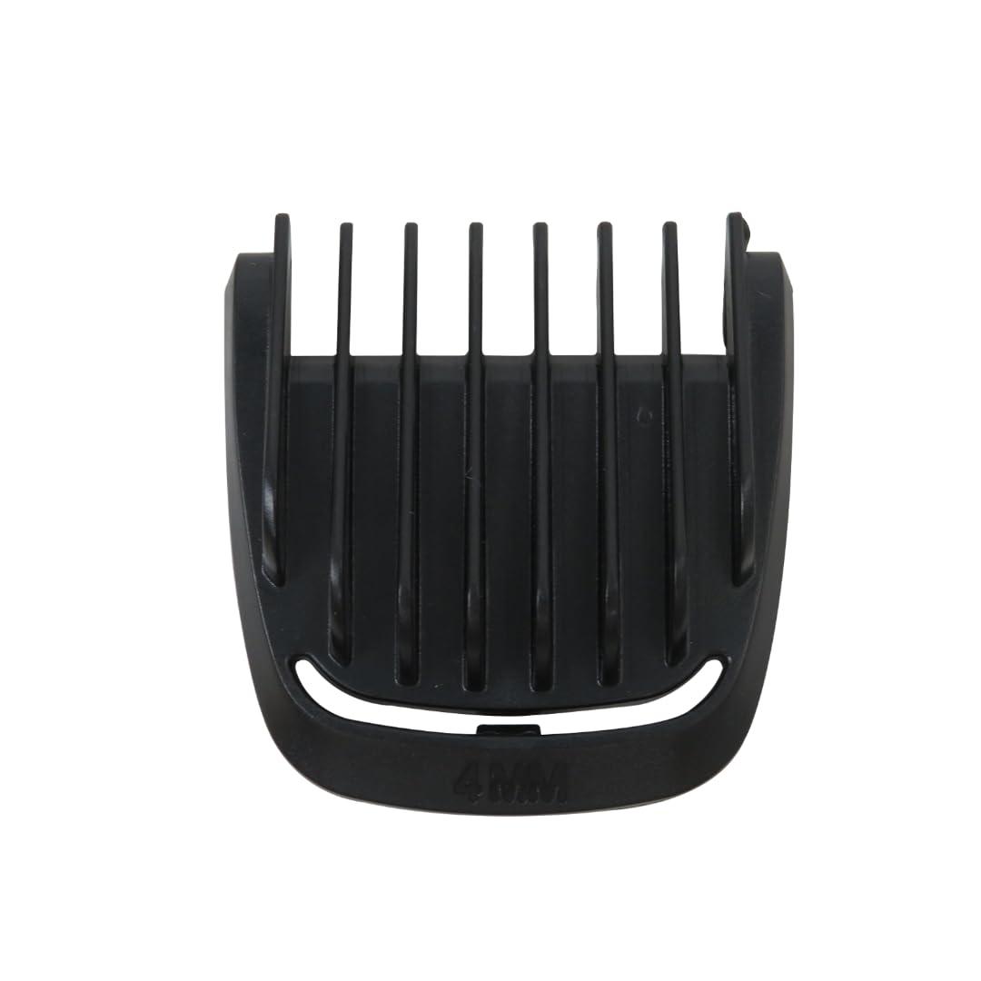 026 New Trimmer Replacement 4mm Beard Stubble Hair Guide Guard Comb for Philips Norelco Multigroom MG3750 MG3760 MG5750 MG5760 MG7750 MG7770 MG7790 MG7791 (for Extra Wide 41mm T Blade Only) Black