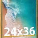Vintage 24x36 Poster Frame, Antique Gold Photo Frames with Plexiglass Front,Ornate 24x36 Frame Display for Wall Décor,1 Pack,Green
