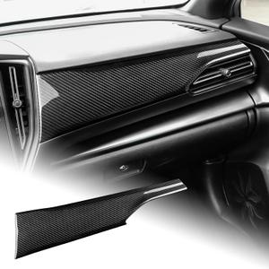 AIRSPEED Hard Carbon Fiber for Subaru Crosstrek 2024 2025 2026 Impreza 2024 2025 Center Console Co-Pilot Dashboard Panel Decorative Cover Interior Accessories, Black