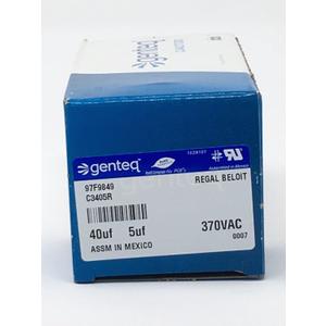 Genteq C3405R 97F9849 Capacitor Motor Run, 40/5Uf, 6%, Case, 370V