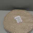 Round Placemats Set of 6 with Holder, Cotton Rope Woven Place Mats, Hot Pads for Kitchen, Heat Resistant Table Mats, 13 Inch Farmhouse Washable Braided Placemat for Kitchen Decor (Brown)