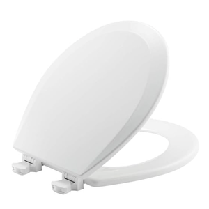 BEMIS 500EC 390 Toilet Seat with Easy Clean & Change Hinges, 1 Pack Round, Cotton White
