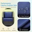 IPYNBAP Outdoor Cushions for Patio Furniture,Outdoor Seat Cushion Set 24 x 24 x 5.75 Inch,Waterproof & Fade Resistant Outdoor Chair Cushions,Deep Patio Chair Cushion with Removable Cover,Navy Blue