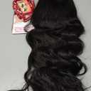 Headband Wig for Black Women, Long Wavy Synthetic Wigs Glueless Wear and Go Half Wigs Soft as Human Hair Body Wave Headband Wig (Black, 20 Inch)