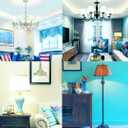 C35 4W LED Filament Bulb, Dimmable, Bright Cool White Light Color 6000K, E26 Medium Base, Frosted Glass Cover, 40W Incandescent Bulb Equivalent, Flame Tip, 3 Count