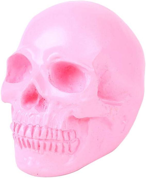 PTS Halloween Skulls Heads Halloween Head Decor Halloween Halloween Skeleton Bones Desktop Halloween Decor(Pink)