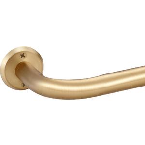 Room Darkening Curtain Rods for Windows, 28 to 53 Inches Splicing Construction Drapery Rod, 1" Adjustable Blackout Wrap Around Curved Curtains Rod, Wall Mounted Ceiling Mounted, Brushed Gold