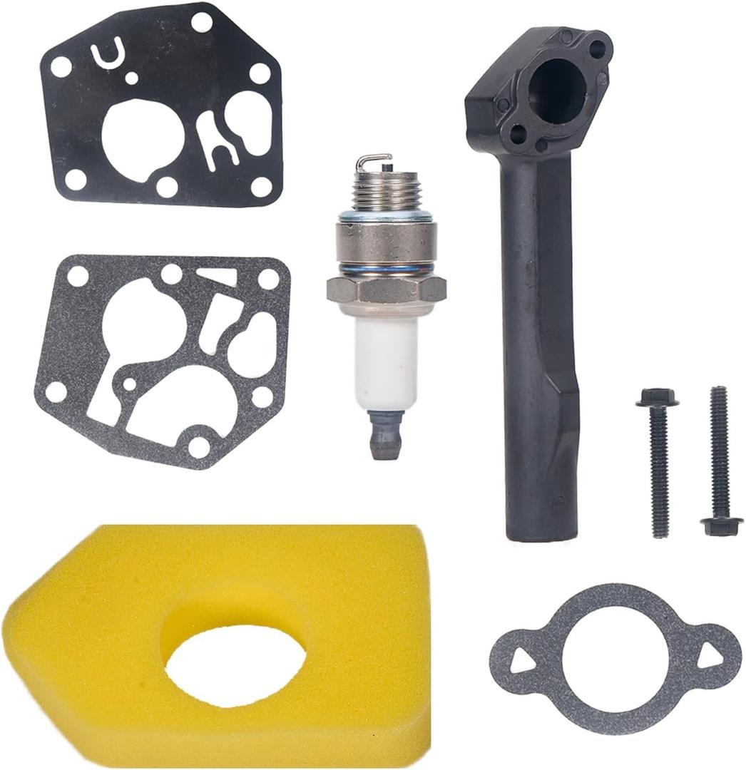 699644 Intake Manifold Replacement Part with 698369 3.5 HP Air Filter for 795469 795469 794147 498809 497619 795475 790206 790218 699660 794161 498811 Lawn Mower