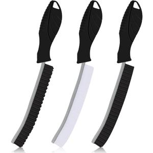 2 x Hard Bristle Crevice Cleaning Brushes for Household Use - 2025 New Thin Scrub Brush Set, Small Cleaning Tool for Narrow Spaces, Kitchen,Toilet, Bathroom,Window, Faucets, Car Gaps (Model 1)