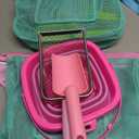 Beach Toys, Sand Toys with 2 Collapsible Bucket, 2 Beach Mesh Shovel, Sand Shovel, Shark Tooth Sifter and Mesh Bag for Shell Collecting, Sand Dipper Beach Scoop Toys for Kids Boys and Girls