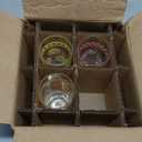 Libbey Vintage Juice Drinking Glasses Set of 4, Colorful, Retro Fruit Design Glass Cups Set, Dishwasher Safe Water Glasses Set for Everyday Beverages