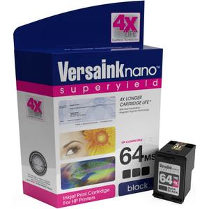 VersaInk-Nano HP 64 MS MICR Black Ink Cartridge for Check Printing (Packaging May Vary)