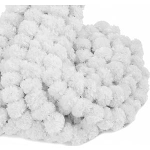 Marigold Garland for Decoration 5 feet Long Strands Artificial Marigold Flowers, Indian Dcor for Pooja, Wedding Christmas, Events (Color : White) (Pack of 5)