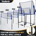 12/20FT/11x8FT Volleyball Net, Height Adjustable, 2-in-1 Training