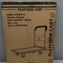 Push Cart Dolly by Wellmax, Moving Platform Hand Truck, Foldable for Easy Storage and 360 Degree Swivel Wheels with 330lb Weight Capacity, Yellow Color