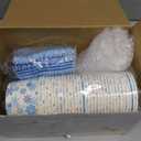 100 Pcs Blue Snowflake Soup Bowls with Spoons 9 oz Winter Disposable Ice Cream Cups Let It Snow Paper Treat Snack Dessert Soup Bowls for Hot or Cold Food Holiday Party Favor Supplies