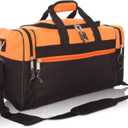 DALIX 17" Blank Duffle Bag Duffel Bag Travel Size Sports Durable Gym Bag (Orange)