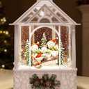 Large Christmas Snowman Snow Globe Light up Lantern with 8 Songs, 9.84" Christmas Snow Globes for Kids Adults, 6H Timer & Dual Power, Snowglobes Christmas Decorations Indoor for Home Gifts Women Men