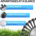 Steel Wire Blades for Weed Eater, Ultracut Wire Rotary Brush Weed Trimmer Head, Unbreakable Wired Trimmer Blade Universal Adapter Kit Included for Moss Grass Rust Removal (8 Inch)