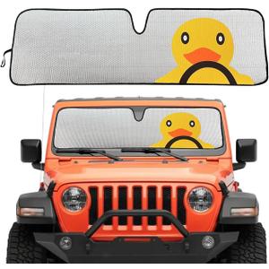 Windshield Sun Shade for Jeep Wrangler TJ JK JL & Gladiator JT 2/4 Door,Duck Sun Shade,Sunshade Windshield for Jeep Wrangler