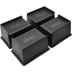 MYMULIKE Bed Risers 6 Inch Heavy Duty, Oversized Furnitures Risers 6 inch Support 6000 lbs, Bed Table Rising Blocks, Fits for Couch, Sofa, Chair, Furniture Lifts 4 Pack