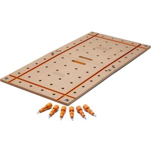 Bora Centipede Table Top 2x4 Folding Workbench Top with T-Tracks and 20mm Dog Holes for Accessories - Portable Work Table Tops for Bora Tools Centipede Stand - CK24TM