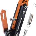 Universal Motorcycle Kickstand Adjustable Foot Side Support Parking Kickstand for Electric Motorbike Parking Foot Side Support Stand (Orange)