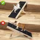 Small Dog Ramp, Dog Ramp for Bed, 13.7" W Foldable Pet Ramps for Small Dogs to Get on Couch Car - Adjustable from 10" to 19"- 32" Long with Non-Slip Mat for Dog Cat Climbing