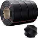 MarsWork PLA Matte Refill Filament 4-Pack Bundle (4kg/8.8lbs) for Reusable Spools, 1.75mm Spool-Less Bulk PLA 3D Printing Filament, Compatible with Bambu Lab 3D Printers – Black x 4