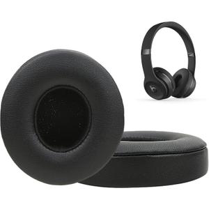 Ear Pads Cushions for Beats Solo3/Solo2 A1796/B0534 Wireless Headphones with Upgraded Memory Foam& Sweat-Proof Protein Leather (Black)