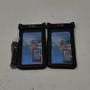 [Up to 8.5''] Waterproof Phone Pouch Floating, Double Bags Waterproof Phone Case with Lanyard for iPhone 16 15 Pro Max, Galaxy S25 S24 Ultra, IPX8 Cellphone Dry Bag Beach Cruise Ship Essentials 2 Pack (Black & Black)