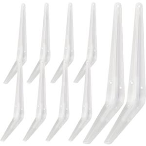 Shelf Brackets, White 108 in Heavy-Duty L Bracket 10 PCS, Metal Angle Bracket Used for Suspension Rustic Farmhouse Decoration
