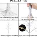 Set of 2 Lighted Birch Tree, Prelit White Christmas Tree Plug in, Light Up Artificial Trees with Dimmable & Timer, 8 Modes Remote Twinkling Twig Trees with LED Lights for Outdoor Indoor Decor 5FT 6FT