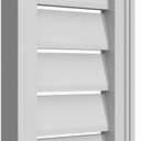 Ekena Millwork GVPVE12X2403SF Vertical Surface Mount PVC Gable Vent, Factory Primed White